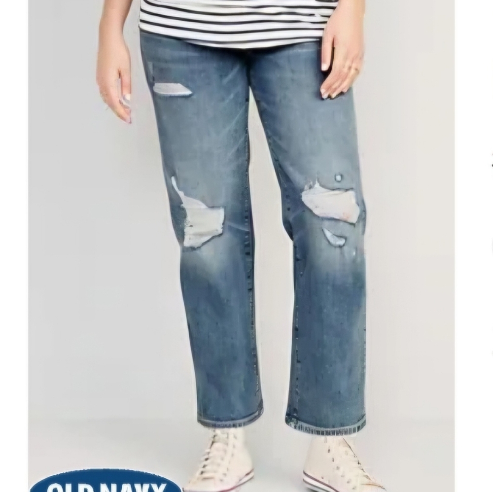 Old Navy Maternity Full Panel OG Loose Ripped Jeans